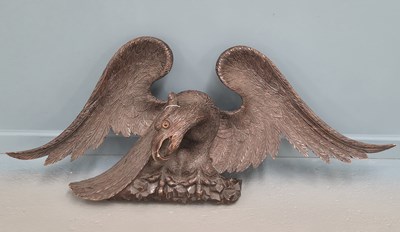 Lot 304 - A large 19th century, carved cresting of a...
