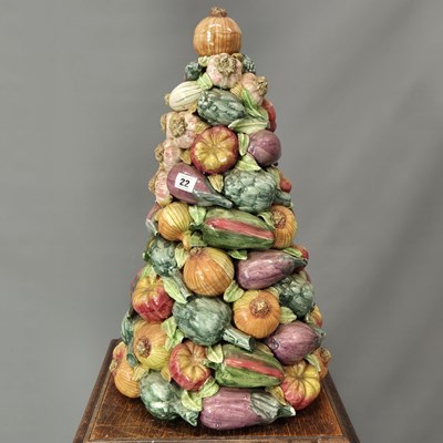 Lot 22 - A large Continental pottery centrepiece,...