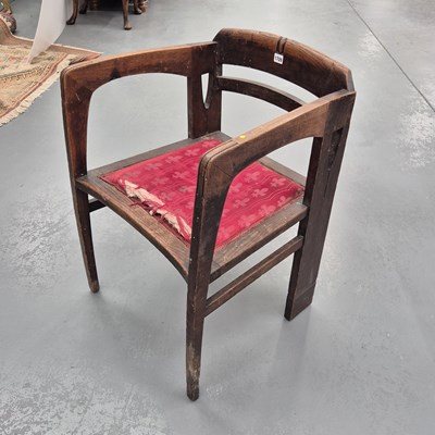 Lot 1720 - A Vienna Secession style oak armchair, the...