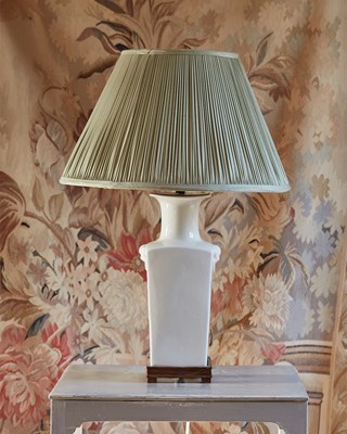 Lot 50 - A pair of Chinese style blanc de chine square...