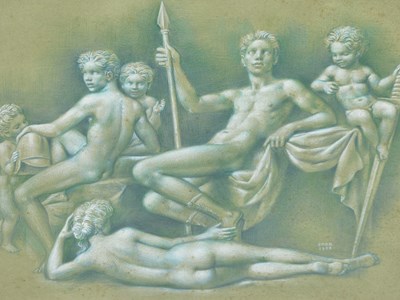 Lot 242 - Gaston Goor (1902-1977) study of classical...