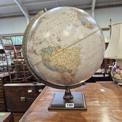 Lot 190 - A Terrestrial globe. H 39 D 30cms