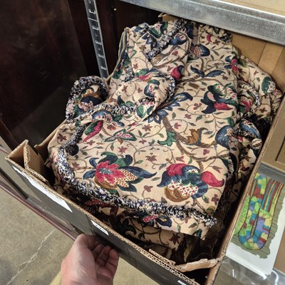 Lot 225 - A collection of floral decorated cushion...