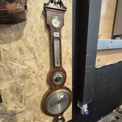 Lot 340 - A Victorian mahogany cased five-glass wall...