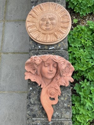 Lot 410 - An Art Nouveau style wall decoration and a...