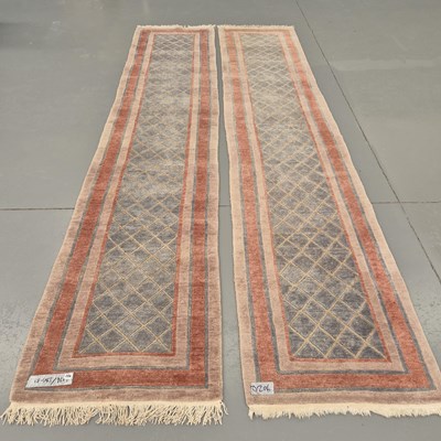 Lot 902 - Two Tibetan hand-woven runners, each measuring...