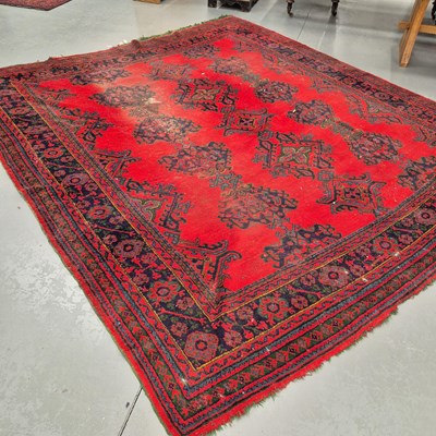 Lot 1741 - A Turkish Oushak carpet, 363 x 320cms