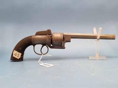 Lot 1841 - A percussion 6 shot transitional revolver