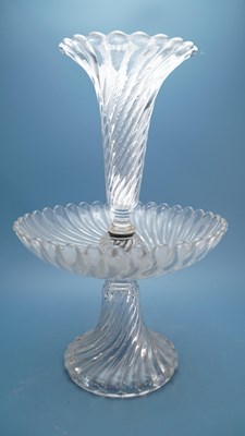 Lot 429 - A pair of antique swirlled moulded glass...