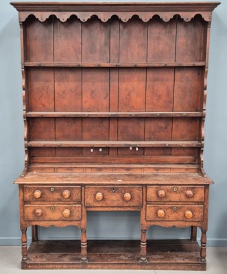 Lot 416 - An early 19th Century small welsh oak two part...