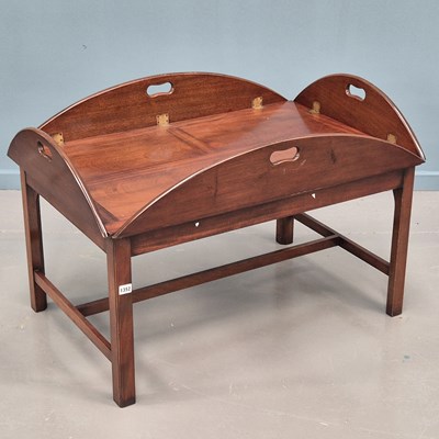 Lot 1352 - A large Georgian style butler's tray with...