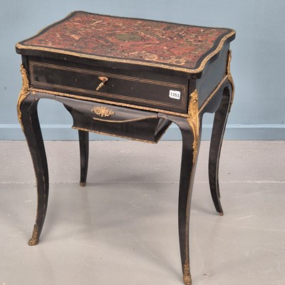 Lot 1353 - A 19th-century boulle brass and tortoise-shell...