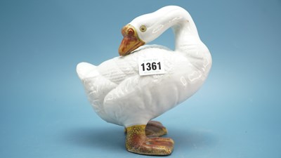 Lot 1361 - A Chinese white glazed porcelain model of a...