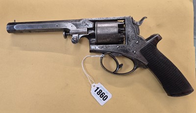 Lot 1860 - A Tranter 54 bore double action revolver by...