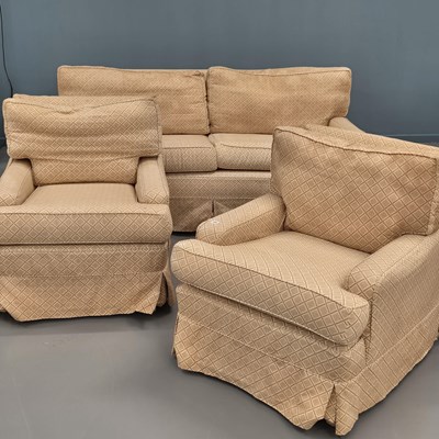Lot 733 - A modern lounge suite of two armchairs and a...