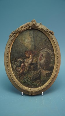 Lot 506 - 19th Century Continental school, Poultry in a...