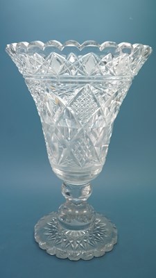 Lot 498 - Three pieces of antique glass, a large cut...