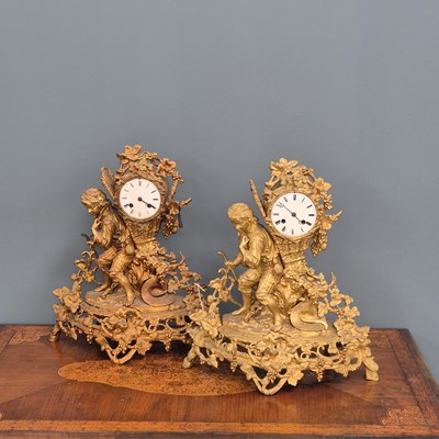 Lot 494 - A rare pair of French mid-19th Century gilt...