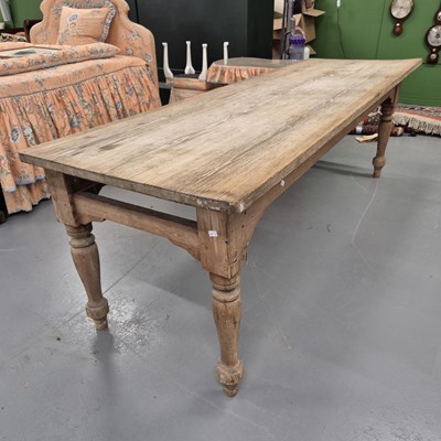 Lot 1050 - A Vintage rustic pine large scullery/kitchen...