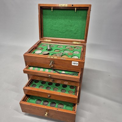 Lot 1072 - A mahogany cased collection of mainly antique...