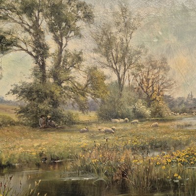Lot 1139a - Thomas Ireland (late 19th century) Sheep in a...