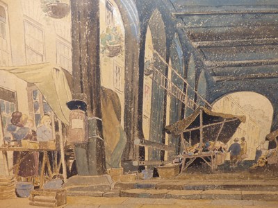 Lot 279 - Leonard Ward (1887-1963), market stall under...