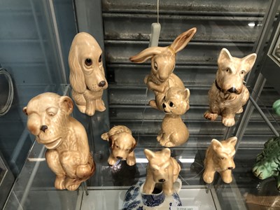 Lot 227 - Nine Sylvac animal figures, mainly dogs