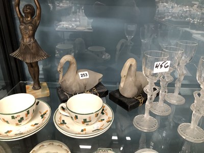 Lot 253 - An Art Deco bronzed spelter figure of a lady,...