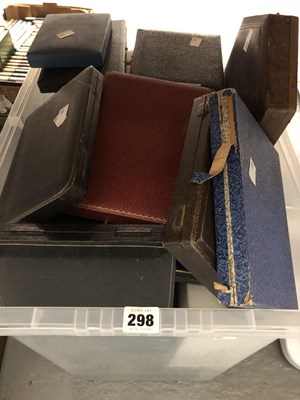 Lot 298 - A set of baby scales together with cutlery cases