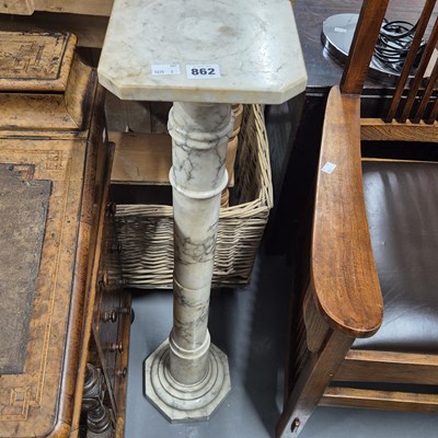 Lot 862 - A marble display column