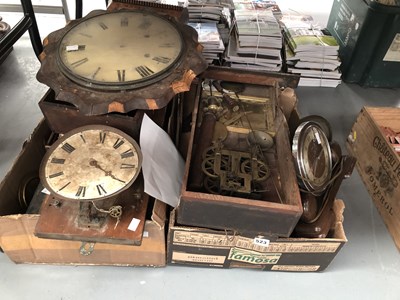 Lot 523 - Clocks and clock parts