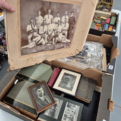 Lot 593 - Two boxes of [photographs and photo albums etc.