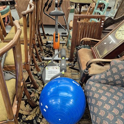 Lot 720 - An exercise cycle, a ball and an Abs exercise