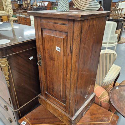 Lot 736 - A late Victorian bedside cabinet.