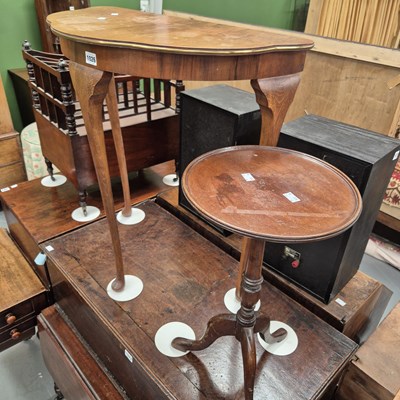 Lot 1026 - A demilune table and a wine table