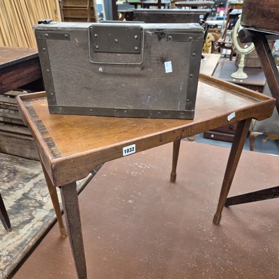 Lot 1032 - A folding bed tray and an ammo box