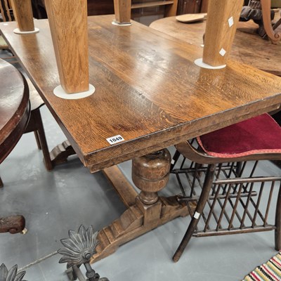 Lot 1049 - A small oak refectory-type table. H 76 W 68 L...