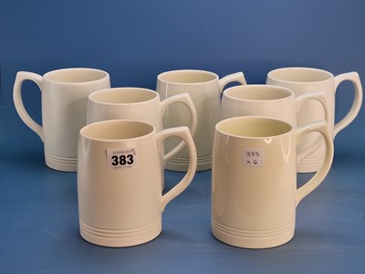Lot 383 - A set of seven Wedgwood Keith Murray white...