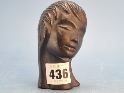 Lot 436 - Carlo Antonio Rossi, Bucchero pottery bust of...