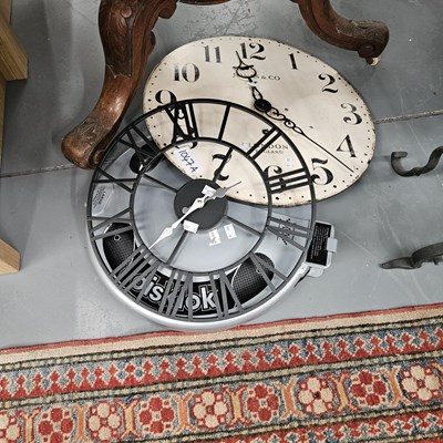 Lot 1047a - Two electric vintage-style wall clocks...