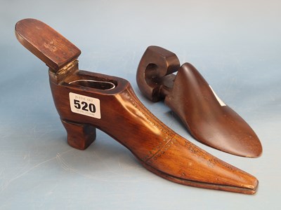Lot 520 - A 19th-century brass pointile mahogany shoe...