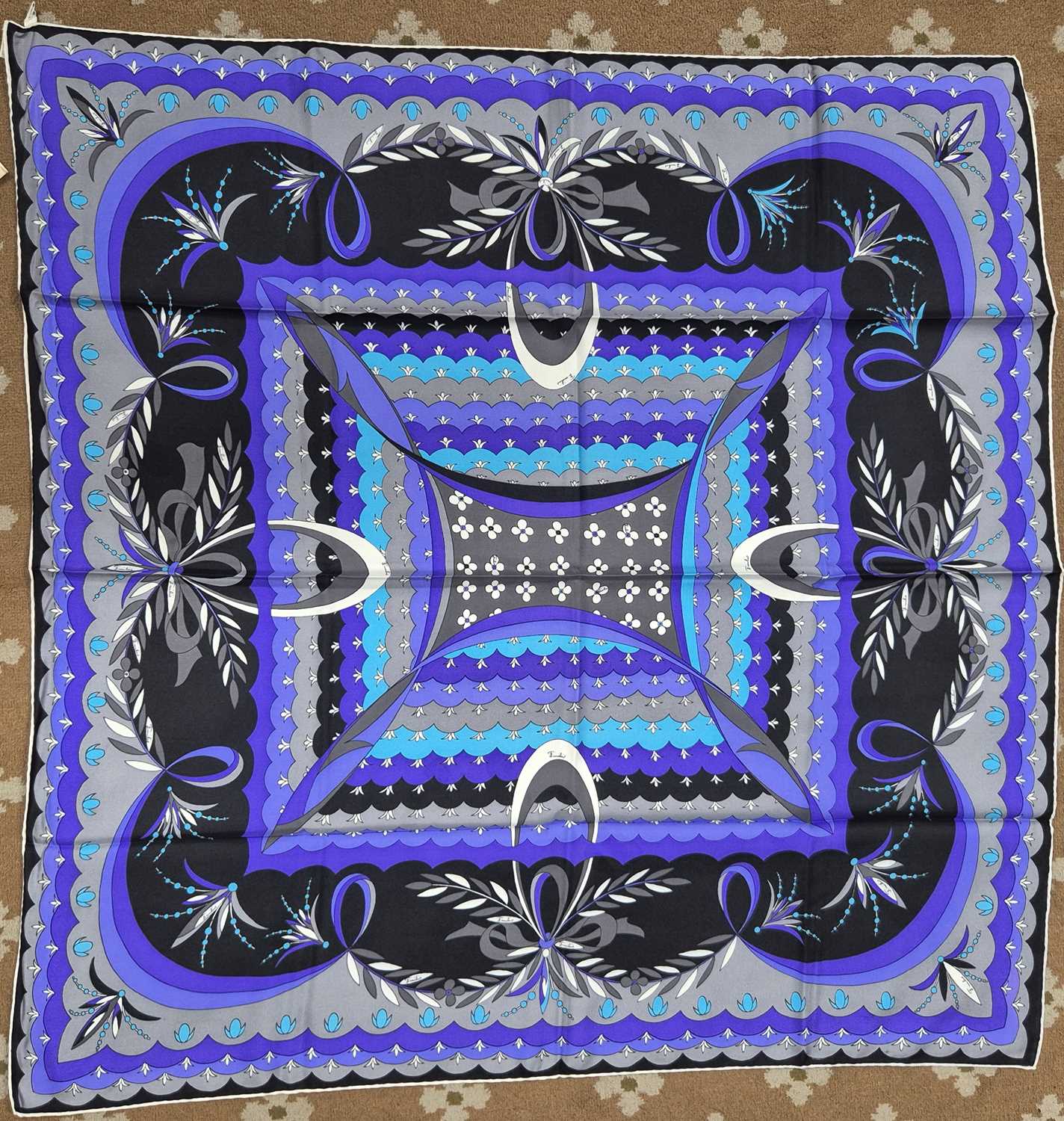 Lot 166 - A vintage Emilio Pucci silk scarf with...
