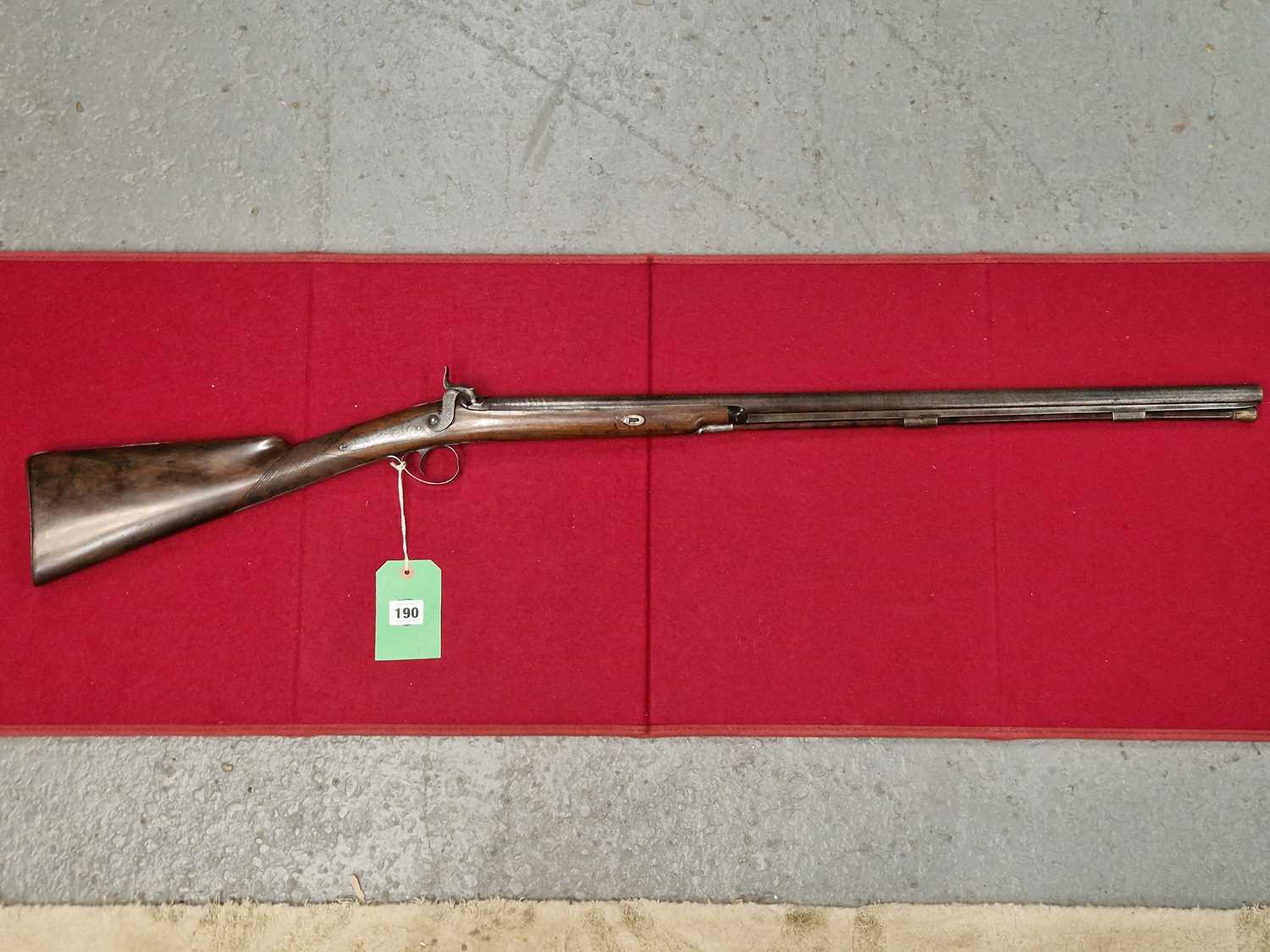 Lot 190 - Antique arms.- Bayley- London, a single barrel...