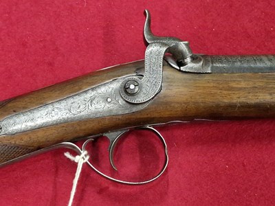 Lot 190 - Antique arms.- Bayley- London, a single barrel...