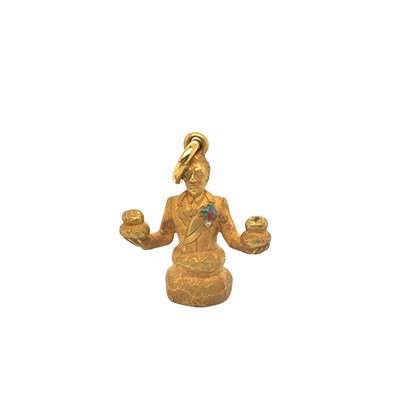 Lot 571 - An 18ct gold pendant depicting Joseph...