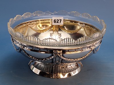 Lot 627 - A Swedish silver bowl, Hallberg, with a clear...