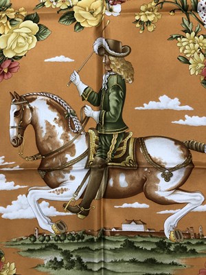 Lot 150 - A Salvatore Ferragamo silk horse print scarf