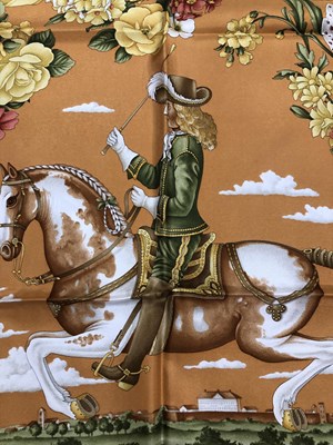 Lot 150 - A Salvatore Ferragamo silk horse print scarf