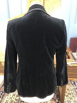 Lot 145 - Clothing - Saint Laurent black velvet jacket...