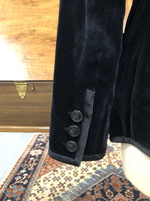 Lot 145 - Clothing - Saint Laurent black velvet jacket...